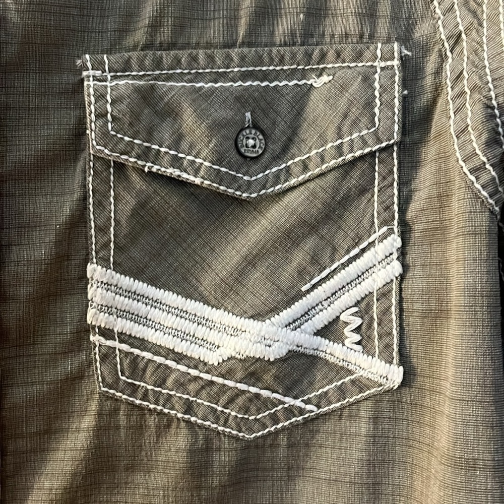 Buckle Black men’s long sleeved western style gray shirt. Size Small regular. - Picture 3 of 9